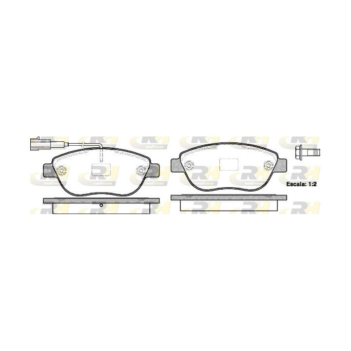 Stabdžių trinkelių rinkinys, diskinis stabdys ROADHOUSE 2859.11