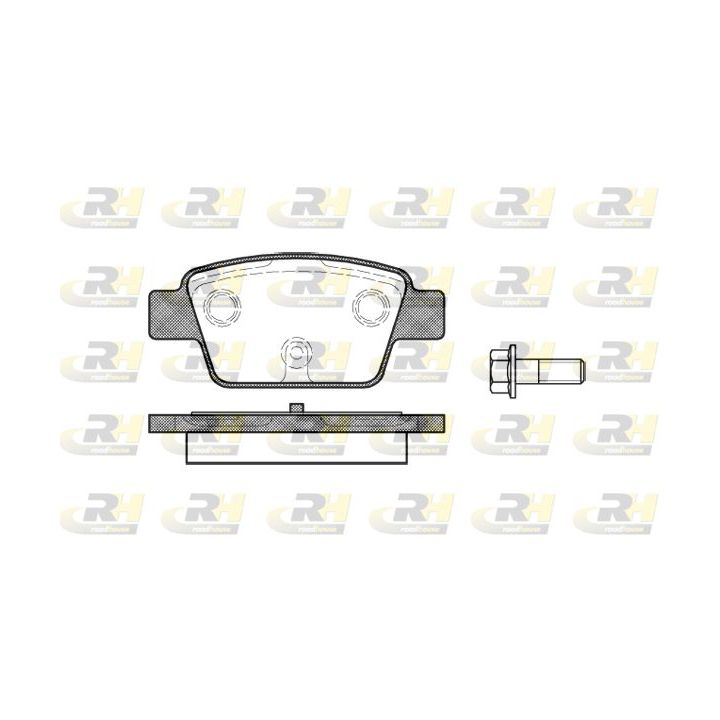 Stabdžių trinkelių rinkinys, diskinis stabdys ROADHOUSE 2861.00