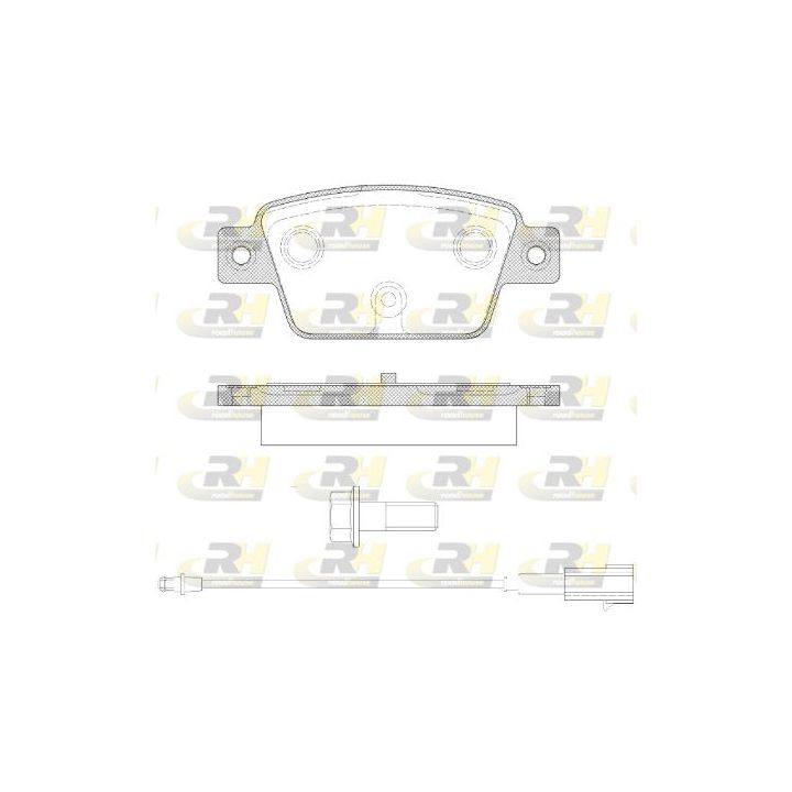 Stabdžių trinkelių rinkinys, diskinis stabdys ROADHOUSE 2861.12