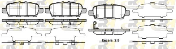 Stabdžių trinkelių rinkinys, diskinis stabdys ROADHOUSE 2876.41