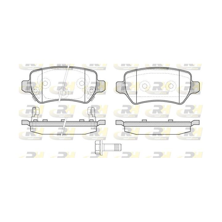 Stabdžių trinkelių rinkinys, diskinis stabdys ROADHOUSE 2957.22