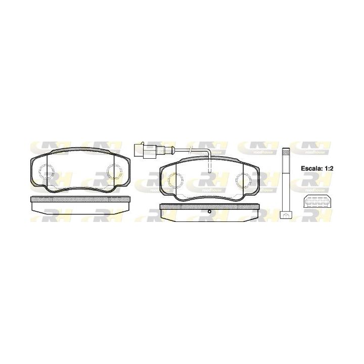 Stabdžių trinkelių rinkinys, diskinis stabdys ROADHOUSE 2961.02