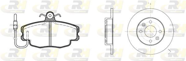 Stabdžių rinkinys, diskiniai stabdžiai ROADHOUSE 8141.00