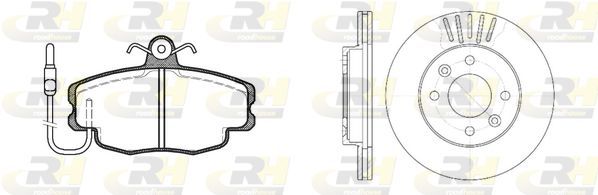 Stabdžių rinkinys, diskiniai stabdžiai ROADHOUSE 8141.01