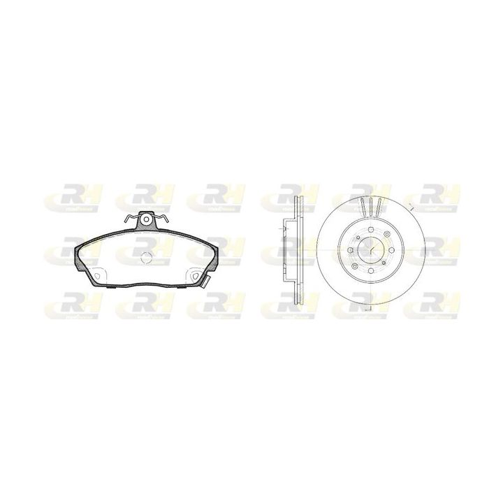 Stabdžių rinkinys, diskiniai stabdžiai ROADHOUSE 8337.01