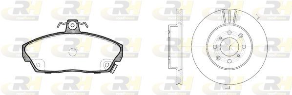 Stabdžių rinkinys, diskiniai stabdžiai ROADHOUSE 8337.01