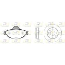 Stabdžių rinkinys, diskiniai stabdžiai ROADHOUSE 8414.00