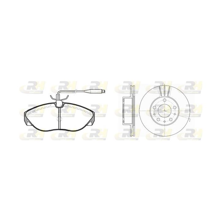 Stabdžių rinkinys, diskiniai stabdžiai ROADHOUSE 8486.01