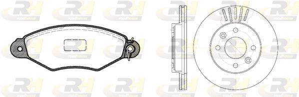 Stabdžių rinkinys, diskiniai stabdžiai ROADHOUSE 8643.01