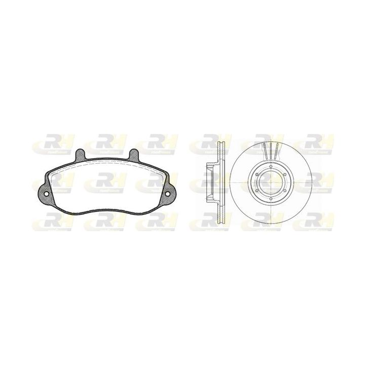 Stabdžių rinkinys, diskiniai stabdžiai ROADHOUSE 8677.00