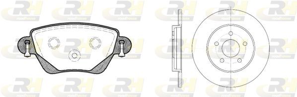 Stabdžių rinkinys, diskiniai stabdžiai ROADHOUSE 8777.00