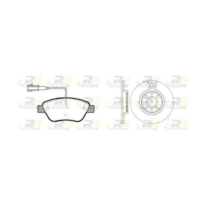 Stabdžių rinkinys, diskiniai stabdžiai ROADHOUSE 8858.01