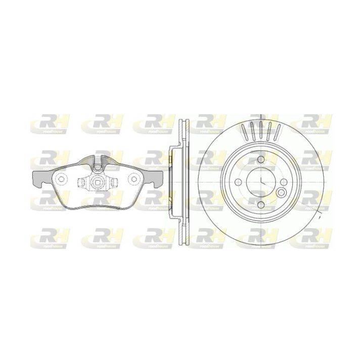 Stabdžių rinkinys, diskiniai stabdžiai ROADHOUSE 8864.00