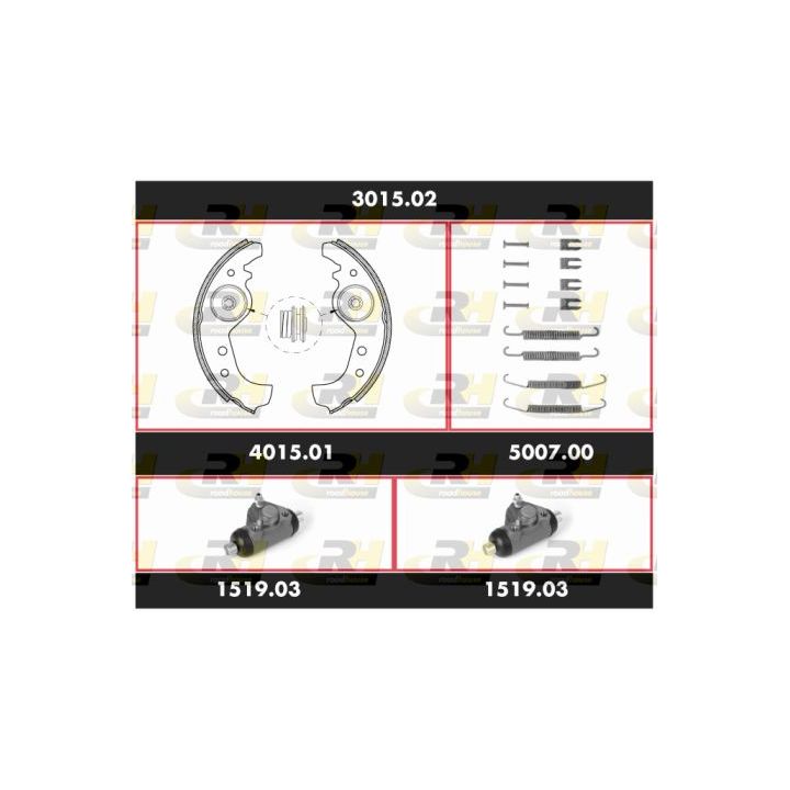 Stabdžių rinkinys, būgniniai stabdžiai ROADHOUSE 3015.02