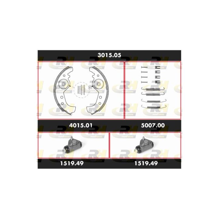 Stabdžių rinkinys, būgniniai stabdžiai ROADHOUSE 3015.05