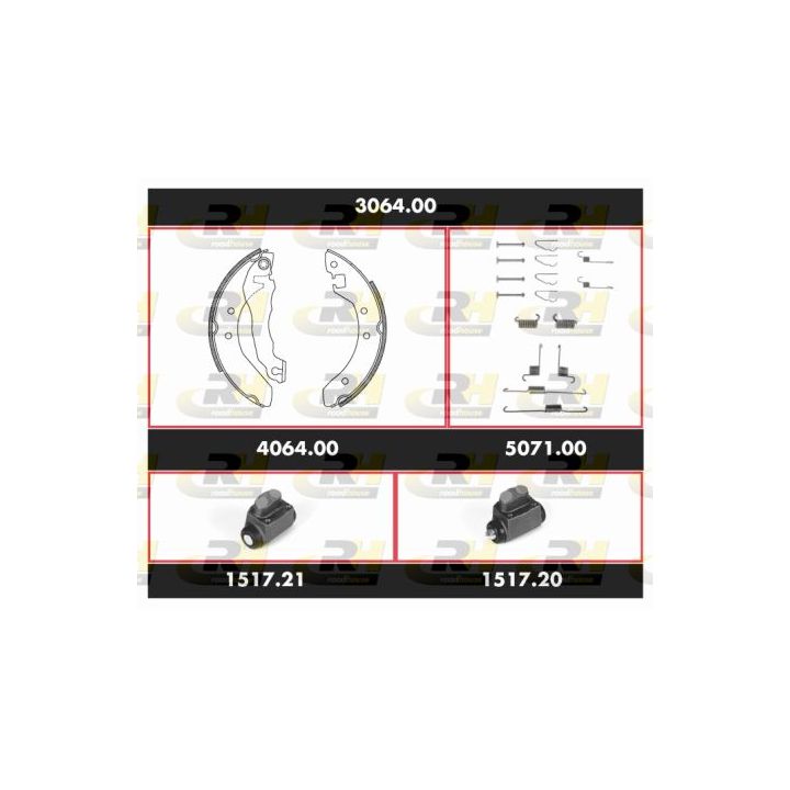 Stabdžių rinkinys, būgniniai stabdžiai ROADHOUSE 3064.00