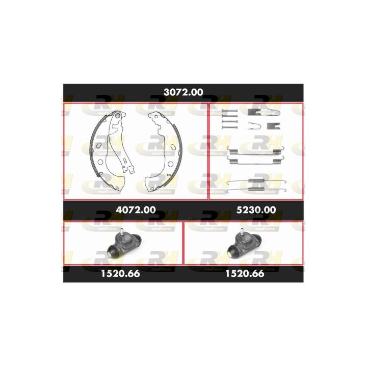 Stabdžių rinkinys, būgniniai stabdžiai ROADHOUSE 3072.00