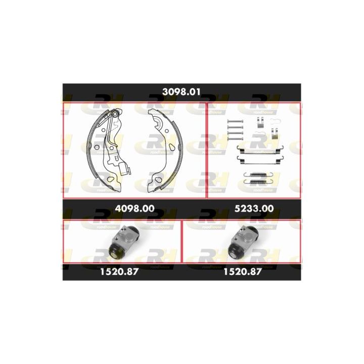 Stabdžių rinkinys, būgniniai stabdžiai ROADHOUSE 3098.01