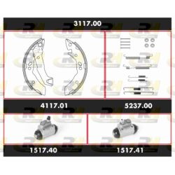 Stabdžių rinkinys, būgniniai stabdžiai ROADHOUSE 3117.00