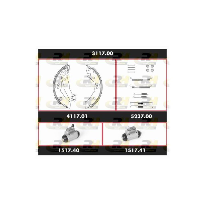 Stabdžių rinkinys, būgniniai stabdžiai ROADHOUSE 3117.00