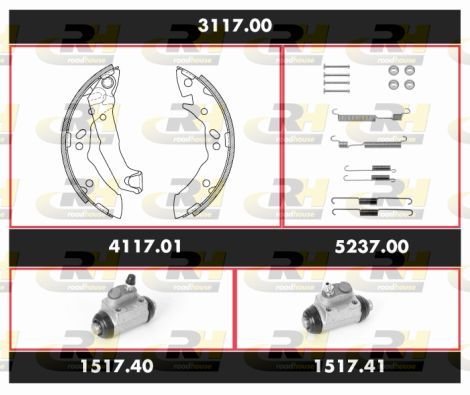 Stabdžių rinkinys, būgniniai stabdžiai ROADHOUSE 3117.00