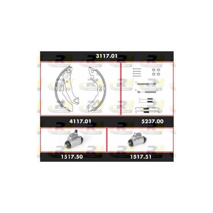 Stabdžių rinkinys, būgniniai stabdžiai ROADHOUSE 3117.01