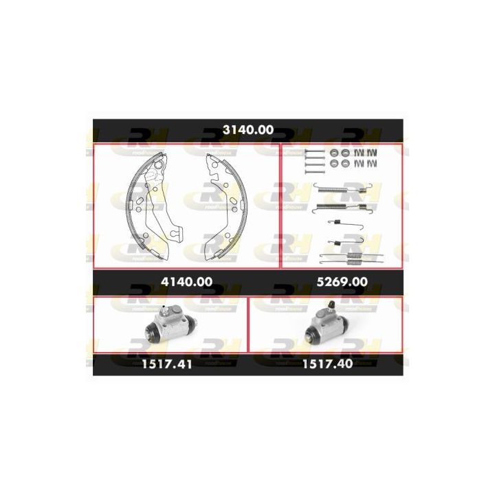 Stabdžių rinkinys, būgniniai stabdžiai ROADHOUSE 3140.00