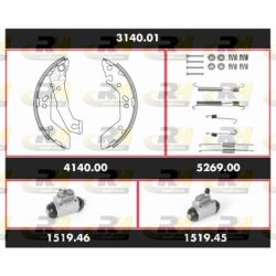 Stabdžių rinkinys, būgniniai stabdžiai ROADHOUSE 3140.01