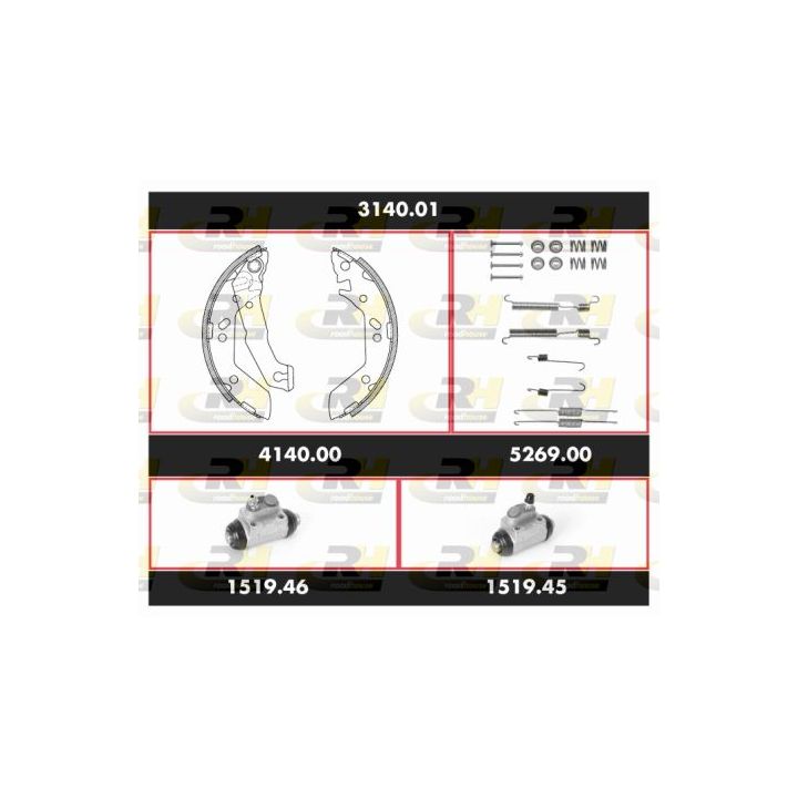 Stabdžių rinkinys, būgniniai stabdžiai ROADHOUSE 3140.01