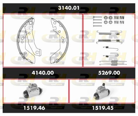 Stabdžių rinkinys, būgniniai stabdžiai ROADHOUSE 3140.01
