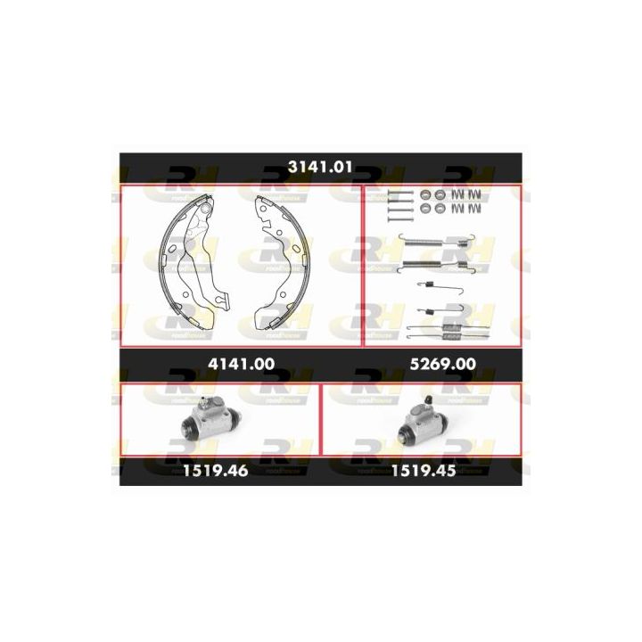 Stabdžių rinkinys, būgniniai stabdžiai ROADHOUSE 3141.01