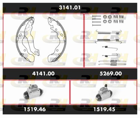 Stabdžių rinkinys, būgniniai stabdžiai ROADHOUSE 3141.01