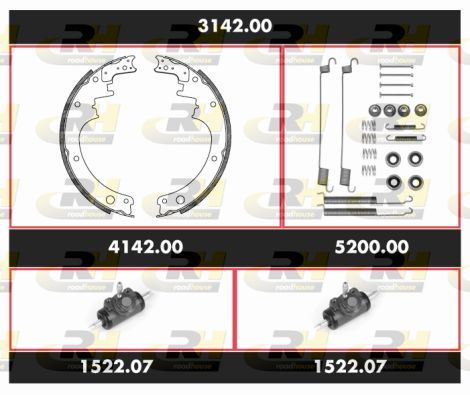 Stabdžių rinkinys, būgniniai stabdžiai ROADHOUSE 3142.00