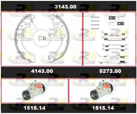 Stabdžių rinkinys, būgniniai stabdžiai ROADHOUSE 3143.00
