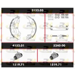 Stabdžių rinkinys, būgniniai stabdžiai ROADHOUSE 3152.03