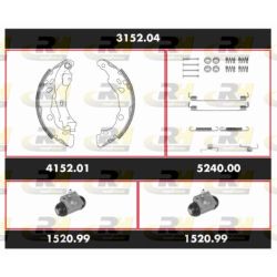Stabdžių rinkinys, būgniniai stabdžiai ROADHOUSE 3152.04