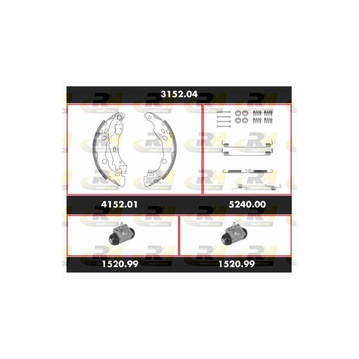Stabdžių rinkinys, būgniniai stabdžiai ROADHOUSE 3152.04