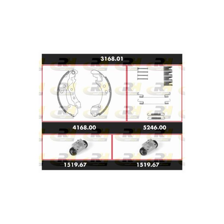 Stabdžių rinkinys, būgniniai stabdžiai ROADHOUSE 3168.01