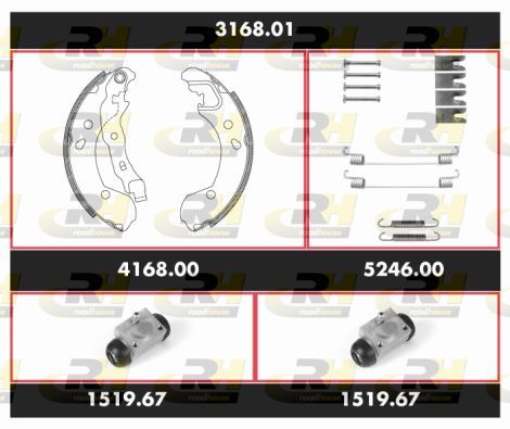 Stabdžių rinkinys, būgniniai stabdžiai ROADHOUSE 3168.01
