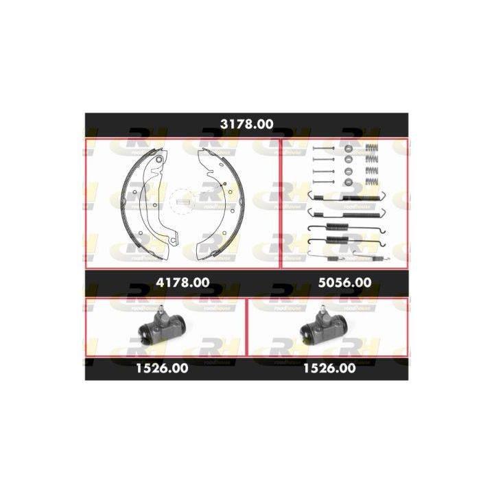 Stabdžių rinkinys, būgniniai stabdžiai ROADHOUSE 3178.00