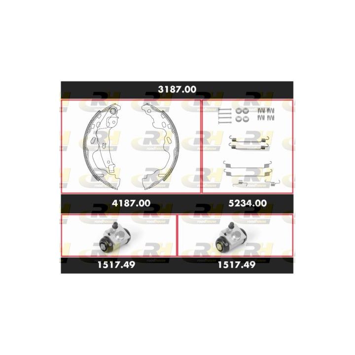 Stabdžių rinkinys, būgniniai stabdžiai ROADHOUSE 3187.00