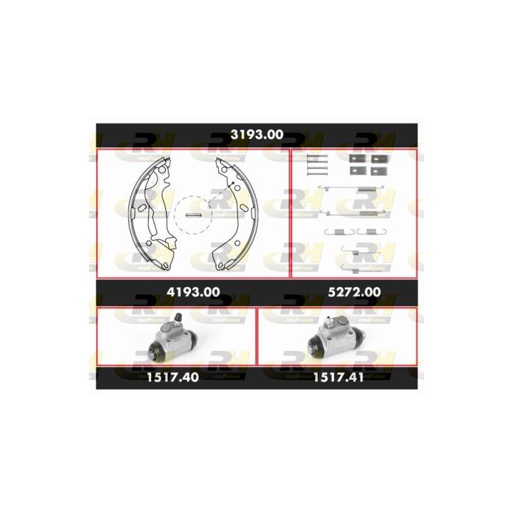 Stabdžių rinkinys, būgniniai stabdžiai ROADHOUSE 3193.00