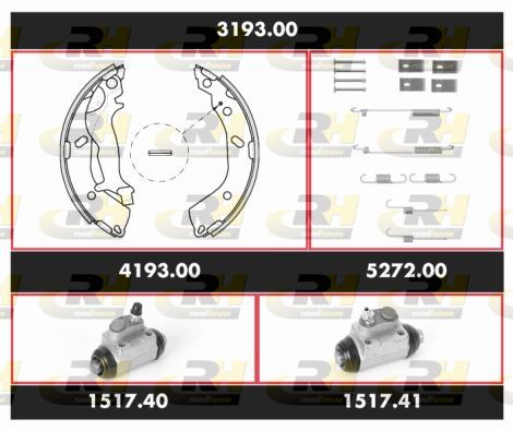 Stabdžių rinkinys, būgniniai stabdžiai ROADHOUSE 3193.00