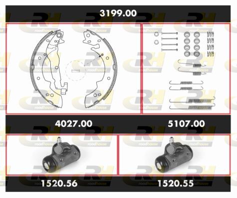 Stabdžių rinkinys, būgniniai stabdžiai ROADHOUSE 3199.00