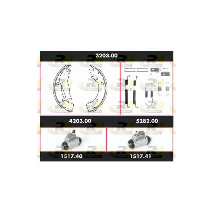 Stabdžių rinkinys, būgniniai stabdžiai ROADHOUSE 3203.00