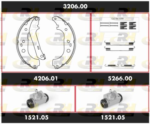 Stabdžių rinkinys, būgniniai stabdžiai ROADHOUSE 3206.00