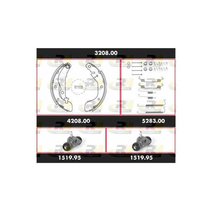 Stabdžių rinkinys, būgniniai stabdžiai ROADHOUSE 3208.00