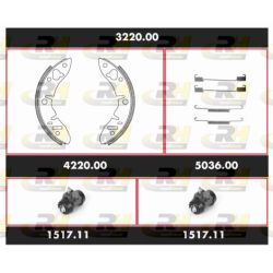 Stabdžių rinkinys, būgniniai stabdžiai ROADHOUSE 3220.00