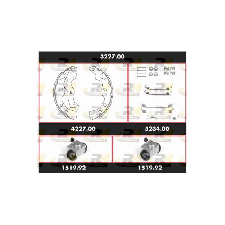 Stabdžių rinkinys, būgniniai stabdžiai ROADHOUSE 3227.00