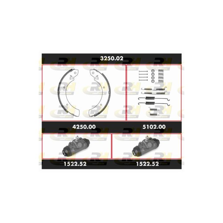 Stabdžių rinkinys, būgniniai stabdžiai ROADHOUSE 3250.02